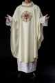 Ornat liturgiczny ecru z haftem motywu Serca Maryi - KOR/392/05/01 - HAF KOR/392/05/01 - Dewocjonalia P.H. Jakóbczak - Katolicki sklep liturgiczny i hurtownia