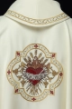 Ornat liturgiczny ecru z haftem motywu Serca Maryi - KOR/392/05/01 - HAF KOR/392/05/01 - Dewocjonalia P.H. Jakóbczak - Katolicki sklep liturgiczny i hurtownia