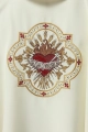 Ornat liturgiczny ecru z haftem motywu Serca Maryi - KOR/392/05/01 - HAF KOR/392/05/01 - Dewocjonalia P.H. Jakóbczak - Katolicki sklep liturgiczny i hurtownia