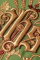 Ornat zielony z bogatym haftem IHS - KOR/056/01/01 - HAF KOR/056/01/01 - Dewocjonalia P.H. Jakóbczak - Katolicki sklep liturgiczny i hurtownia
