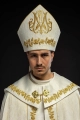 Mitra maryjna ecru z bogatym złotym haftem - KMR/016/05/86 - HAF KMR/016/05/86 - Dewocjonalia P.H. Jakóbczak - Katolicki sklep liturgiczny i hurtownia