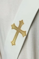 Stuła diakońska ecru z haftem krzyża - KSD/133/05 - HAF KSD/133/05 - Dewocjonalia P.H. Jakóbczak - Katolicki sklep liturgiczny i hurtownia