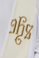 Stuła diakońska ecru z haftem IHS - KSD/132/05 - HAF KSD/132/05 - Dewocjonalia P.H. Jakóbczak - Katolicki sklep liturgiczny i hurtownia