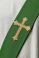 Stuła diakońska zielona z haftem krzyża - KSD/133/01/01 - HAF KSD/133/01/01 - Dewocjonalia P.H. Jakóbczak - Katolicki sklep liturgiczny i hurtownia