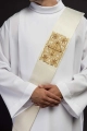 Stuła diakońska złota z haftem krzyża - LE/2210/10 - HAF LE/2210/10 - Dewocjonalia P.H. Jakóbczak - Katolicki sklep liturgiczny i hurtownia