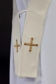 Stuła diakońska złota z haftem krzyża - LE/2210/10 - HAF LE/2210/10 - Dewocjonalia P.H. Jakóbczak - Katolicki sklep liturgiczny i hurtownia