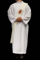 Stuła diakońska ecru z haftem Serca Jezusowego - KSD/137/05 - HAF KSD/137/05 - Dewocjonalia P.H. Jakóbczak - Katolicki sklep liturgiczny i hurtownia
