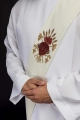 Stuła diakońska ecru z haftem Serca Jezusowego - KSD/137/05 - HAF KSD/137/05 - Dewocjonalia P.H. Jakóbczak - Katolicki sklep liturgiczny i hurtownia