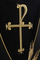 Lektorium czarne z haftem symbolu Chi-Rho i kłosów pszenicy - LE/8050/07 - HAF LE/8050/07 - Dewocjonalia P.H. Jakóbczak - Katolicki sklep liturgiczny i hurtownia