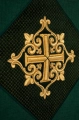 Lektorium zielone z haftem krzyża - LE/8029/01 - HAF LE/8029/01 - Dewocjonalia P.H. Jakóbczak - Katolicki sklep liturgiczny i hurtownia