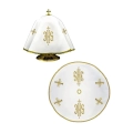 Welon na puszkę biały 53 cm z haftem monogramu IHS - KWE/029/O/04 - HAF KWE/029/O/04 - Dewocjonalia P.H. Jakóbczak - Katolicki sklep liturgiczny i hurtownia