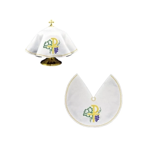 Welon na puszkę biały 45 cm z haftem symbolu PAX - KWE/002/C/04