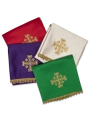 Zestaw czterech welonów kielichowych z haftem Krzyża Jerozolimskiego - HAF KWB/006 - Dewocjonalia P.H. Jakóbczak - Katolicki sklep liturgiczny i hurtownia