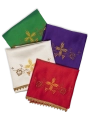 Zestaw czterech welonów kielichowych ze złotym wykończeniem - HAF KWB/001 - Dewocjonalia P.H. Jakóbczak - Katolicki sklep liturgiczny i hurtownia