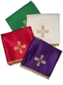 Zestaw czterech welonów kielichowych z haftem krzyża - HAF KWB/003/20 - Dewocjonalia P.H. Jakóbczak - Katolicki sklep liturgiczny i hurtownia