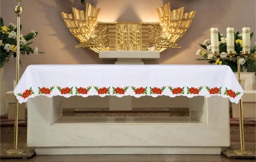 Obrus ołtarzowy z haftem Gwiazdy Betlejemskiej - 150 x 300 cm - KOO/096 - HAF KOO/096 150*300 - Dewocjonalia P.H. Jakóbczak - Katolicki sklep liturgiczny i hurtownia