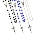 Zestaw 12 szt. - różaniec w pudełku - kryształ - 6 mm - JS PR518-MIX - Dewocjonalia P.H. Jakóbczak - Katolicki sklep liturgiczny i hurtownia