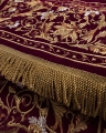 Baldachim procesyjny z bordowego aksamitu z haftem eucharystycznym - 140 x 160 cm - KBA/004/05/20/PA - HAF KBA/004/05/20/PA 140*160 - Dewocjonalia P.H. Jakóbczak - Katolicki sklep liturgiczny i hurtownia