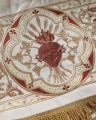 Baldachim procesyjny ecru z haftem eucharystycznym - 160 x 200 cm - KBA/004 - HAF KBA/004 160*200 - Dewocjonalia P.H. Jakóbczak - Katolicki sklep liturgiczny i hurtownia