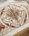 Baldachim procesyjny ecru z haftem eucharystycznym - 160 x 200 cm - KBA/004 - HAF KBA/004 160*200 - Dewocjonalia P.H. Jakóbczak - Katolicki sklep liturgiczny i hurtownia