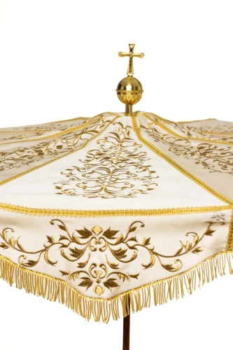 Parasol procesyjny haftowany - KPP/008 - HAF KPP/008/05/20 - Dewocjonalia P.H. Jakóbczak - Katolicki sklep liturgiczny i hurtownia