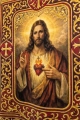 Dwustronna chorągiew procesyjna z Najświętszym Sercem Jezusa i kielichem IHS - 80 x 130 cm - CHD/002 - HAF CHD/002/09-05/109 80*130 - Dewocjonalia P.H. Jakóbczak - Katolicki sklep liturgiczny i hurtownia