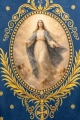 Dwustronna chorągiew procesyjna z Matką Bożą Wniebowziętą i monogramem maryjnym - 80 x 130 cm - CHD/005 - HAF CHD/005/06-05/109 80*130 - Dewocjonalia P.H. Jakóbczak - Katolicki sklep liturgiczny i hurtownia