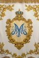Dwustronna chorągiew maryjna z Niepokalanym Sercem i monogramem - 80 x 130 cm - CHD/003 - HAF CHD/003/05/109 80*130 - Dewocjonalia P.H. Jakóbczak - Katolicki sklep liturgiczny i hurtownia