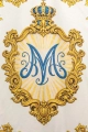 Dwustronna chorągiew maryjna z Niepokalanym Sercem i monogramem - 80 x 130 cm - CHD/003 - HAF CHD/003/05/109 80*130 - Dewocjonalia P.H. Jakóbczak - Katolicki sklep liturgiczny i hurtownia
