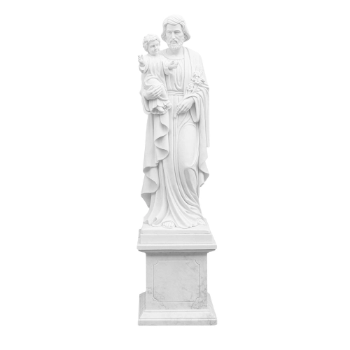 Figura - marmur - św. Józef - 100 cm - JS MS04-100 - Dewocjonalia P.H. Jakóbczak - Katolicki sklep liturgiczny i hurtownia