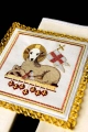 Biały lniany komplet bielizny kielichowej z haftem Baranka Bożego - S-5015 - HAF S-5015 - Dewocjonalia P.H. Jakóbczak - Katolicki sklep liturgiczny i hurtownia