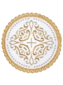 Biały lniany komplet bielizny kielichowej z haftowanym krzyżem - S-5025 - HAF S-5025 - Dewocjonalia P.H. Jakóbczak - Katolicki sklep liturgiczny i hurtownia
