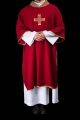 Dalmatyka czerwona z haftowanym krzyżem - S-1070-02-70-D - HAF S-1070-02-70-D - Dewocjonalia P.H. Jakóbczak - Katolicki sklep liturgiczny i hurtownia