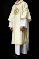 Dalmatyka ecru z haftem Baranka Bożego - S-1072-05-88-D - HAF S-1072-05-88-D - Dewocjonalia P.H. Jakóbczak - Katolicki sklep liturgiczny i hurtownia