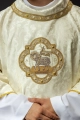 Dalmatyka ecru z haftem Baranka Bożego - S-1072-05-88-D - HAF S-1072-05-88-D - Dewocjonalia P.H. Jakóbczak - Katolicki sklep liturgiczny i hurtownia