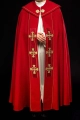Kapa liturgiczna czerwona z haftowanymi krzyżami - S-3068-02-70 - HAF S-3068-02-70 - Dewocjonalia P.H. Jakóbczak - Katolicki sklep liturgiczny i hurtownia