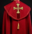 Kapa liturgiczna czerwona z haftowanymi krzyżami - S-3068-02-70 - HAF S-3068-02-70 - Dewocjonalia P.H. Jakóbczak - Katolicki sklep liturgiczny i hurtownia