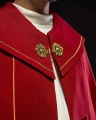 Kapa liturgiczna czerwona z haftowanymi krzyżami - S-3068-02-70 - HAF S-3068-02-70 - Dewocjonalia P.H. Jakóbczak - Katolicki sklep liturgiczny i hurtownia