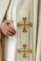 Kapa liturgiczna ecru z haftowanymi krzyżami - S-3068-05-70 - HAF S-3068-05-70 - Dewocjonalia P.H. Jakóbczak - Katolicki sklep liturgiczny i hurtownia