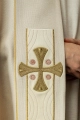 Kapa liturgiczna ecru z haftowanymi krzyżami - S-3068-05-70 - HAF S-3068-05-70 - Dewocjonalia P.H. Jakóbczak - Katolicki sklep liturgiczny i hurtownia