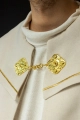 Kapa liturgiczna ecru z haftowanymi krzyżami - S-3068-05-70 - HAF S-3068-05-70 - Dewocjonalia P.H. Jakóbczak - Katolicki sklep liturgiczny i hurtownia