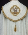 Kapa liturgiczna ecru z haftem Baranka Bożego - S-3072-05-88 - HAF S-3072-05-88 - Dewocjonalia P.H. Jakóbczak - Katolicki sklep liturgiczny i hurtownia