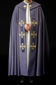 Kapa liturgiczna fioletowa z haftowanymi krzyżami - S-3068-03-70 - HAF S-3068-03-70 - Dewocjonalia P.H. Jakóbczak - Katolicki sklep liturgiczny i hurtownia