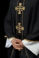 Ornat czarny z haftowanymi krzyżami - S-7068-07-70 - HAF S-7068-07-70 - Dewocjonalia P.H. Jakóbczak - Katolicki sklep liturgiczny i hurtownia