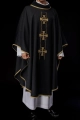 Ornat czarny z haftowanymi krzyżami - S-7068-07-70 - HAF S-7068-07-70 - Dewocjonalia P.H. Jakóbczak - Katolicki sklep liturgiczny i hurtownia
