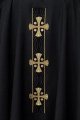 Ornat czarny z haftowanymi krzyżami - S-7068-07-70 - HAF S-7068-07-70 - Dewocjonalia P.H. Jakóbczak - Katolicki sklep liturgiczny i hurtownia