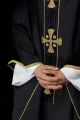 Ornat czarny z haftowanymi krzyżami - S-7068-07-70 - HAF S-7068-07-70 - Dewocjonalia P.H. Jakóbczak - Katolicki sklep liturgiczny i hurtownia