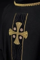 Ornat czarny z haftowanymi krzyżami - S-7068-07-70 - HAF S-7068-07-70 - Dewocjonalia P.H. Jakóbczak - Katolicki sklep liturgiczny i hurtownia