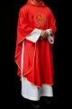 Ornat czerwony z haftem kłosów zboża i krzyża - S-7054-02-53 - HAF S-7054-02-53 - Dewocjonalia P.H. Jakóbczak - Katolicki sklep liturgiczny i hurtownia