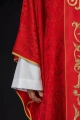 Ornat czerwony z haftowanym pasem z monogramem IHS - S-7059-02-67 - HAF S-7059-02-67 - Dewocjonalia P.H. Jakóbczak - Katolicki sklep liturgiczny i hurtownia